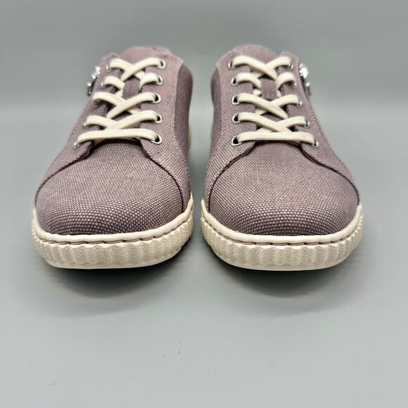 Clarks Caroline Echo Lilac Sneakers Canvas Zip Comfort Shoes Size 8.5 W - Picture 10 of 10